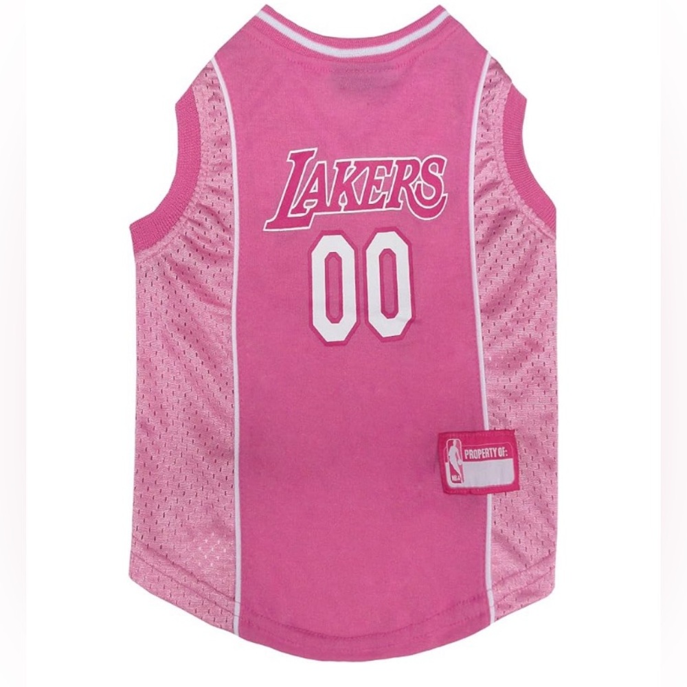 Pets First NBA LA Lakers Pink Jersey for Pet